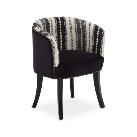 Cefena Black and White Chair