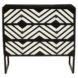 Fusion Three Drawer Chest with Bone Inlay