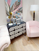 Fusion Three Drawer Chest with Bone Inlay