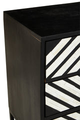 Fusion Three Drawer Chest with Bone Inlay