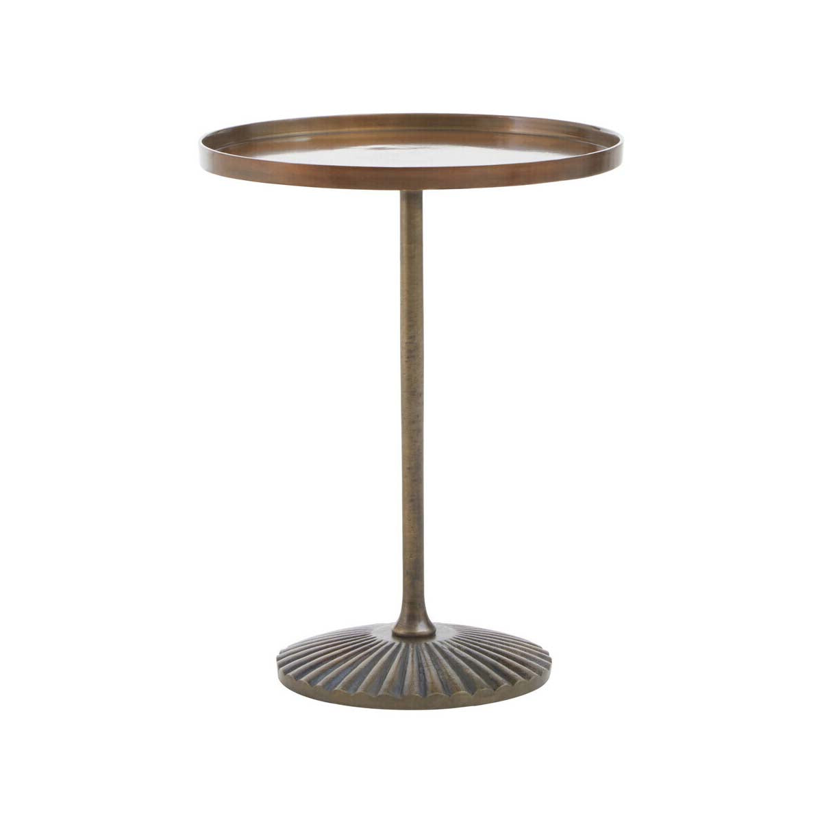 Pali Large Antique Brass Finish Side Table