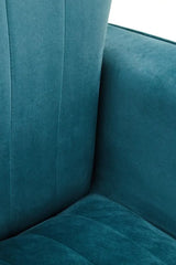 Zamora Velvet Accent Chair With Gold Finish Legs