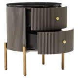 Dervio Two Drawer Marble Top Chest