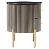 Dervio Two Drawer Marble Top Chest