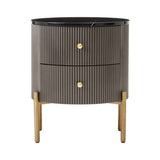 Dervio Two Drawer Marble Top Chest