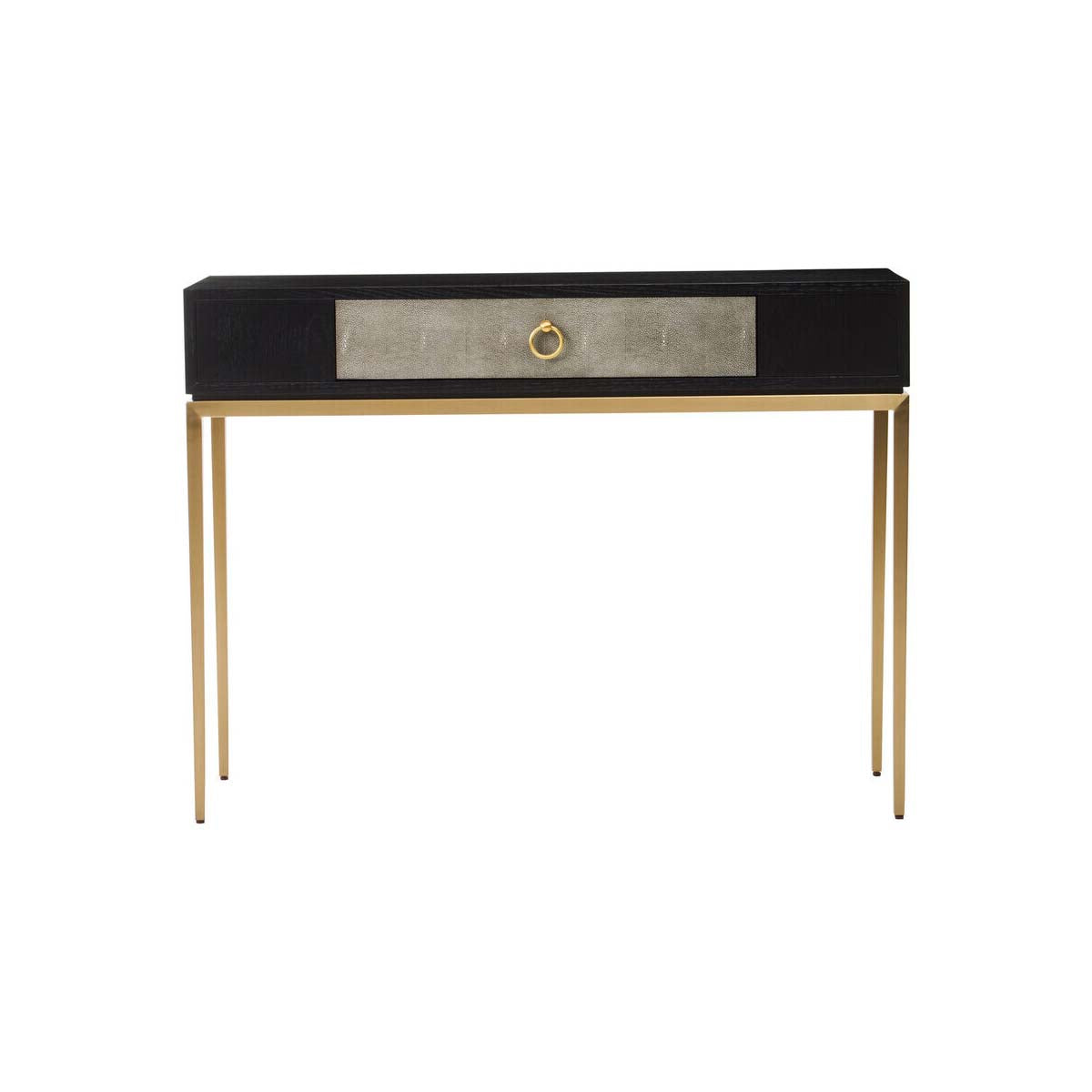 Deruta Shagreen Effect One Drawer Console Table