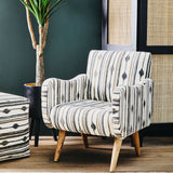 Cefena Armchair With Straight Arms