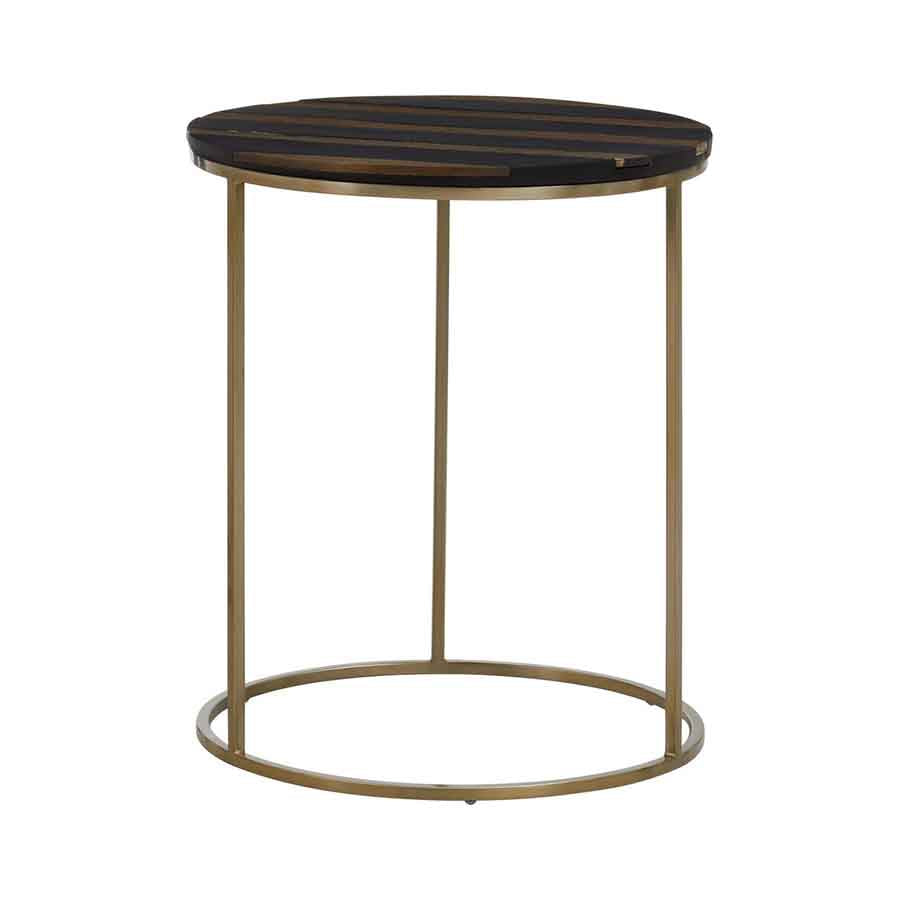 Aris Black And Gold Side Table