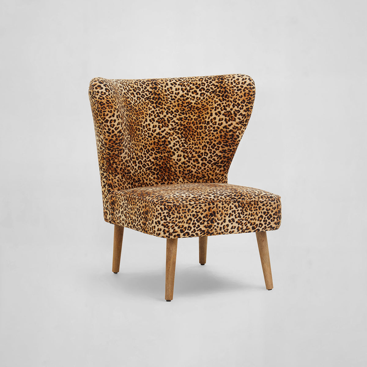 Cefena Leopard Print Velvet Chair
