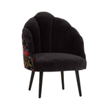 Cefena Peacock Design Scalloped Chair