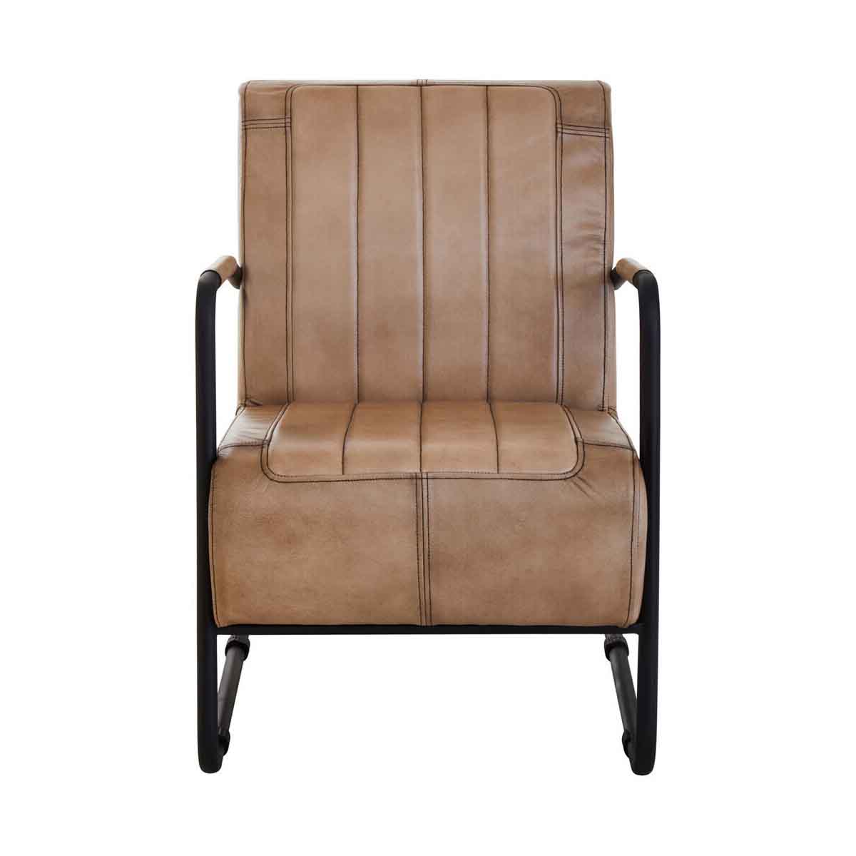 Buffalo Grey Leather Armchair