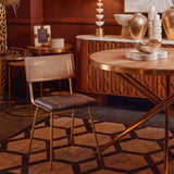 Buffalo Black Leather Dining Chair