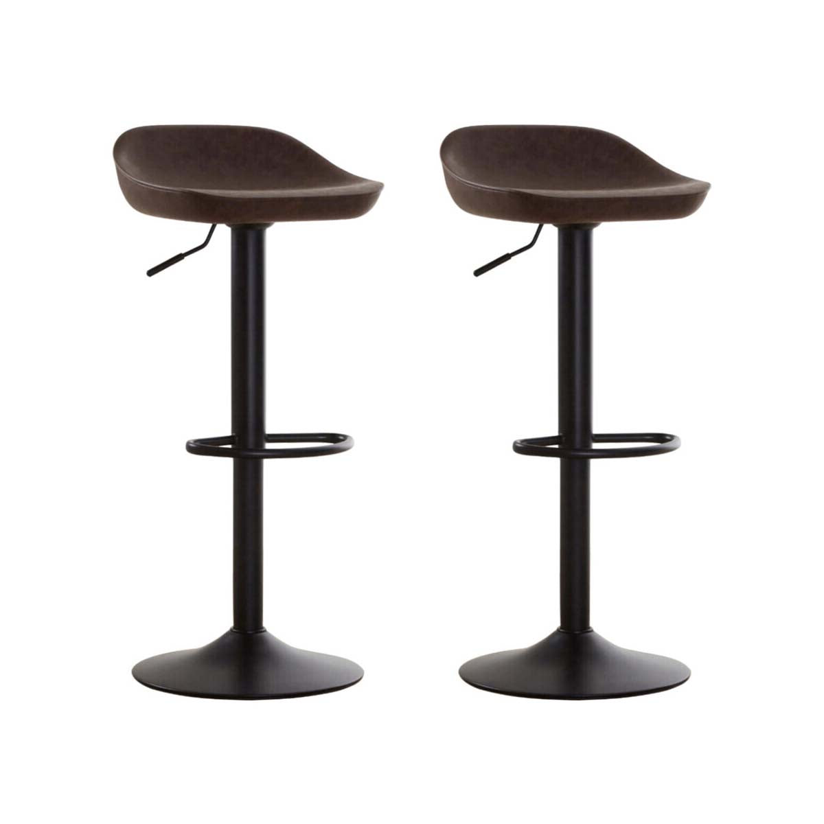 Dalston Set Of Two Mocha Bar Stools