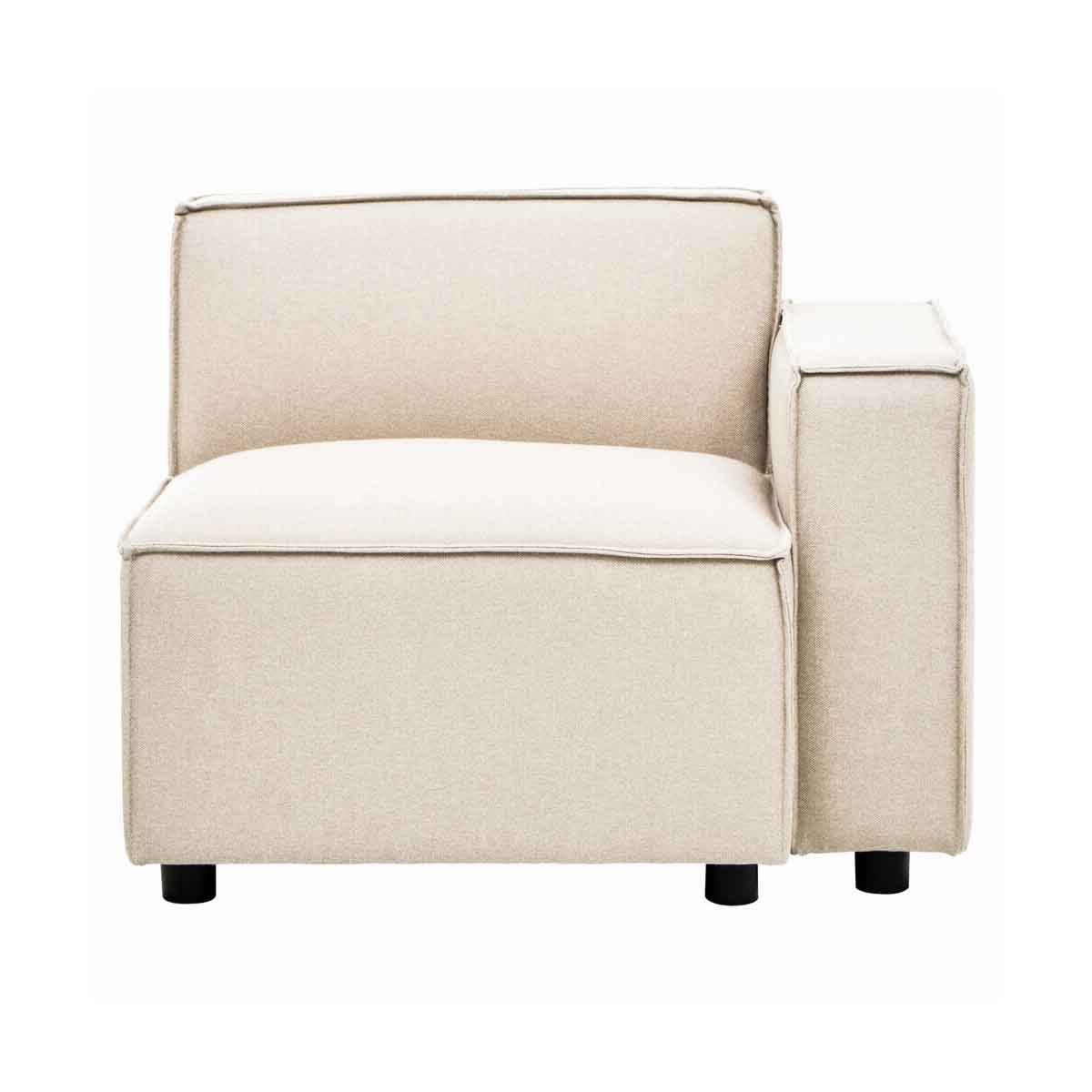 Toulouse Cream Fabric Left Arm Sofa