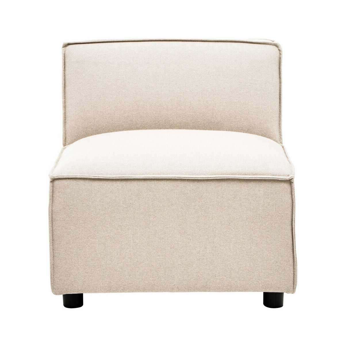 Toulouse Cream Fabric Armless Sofa.