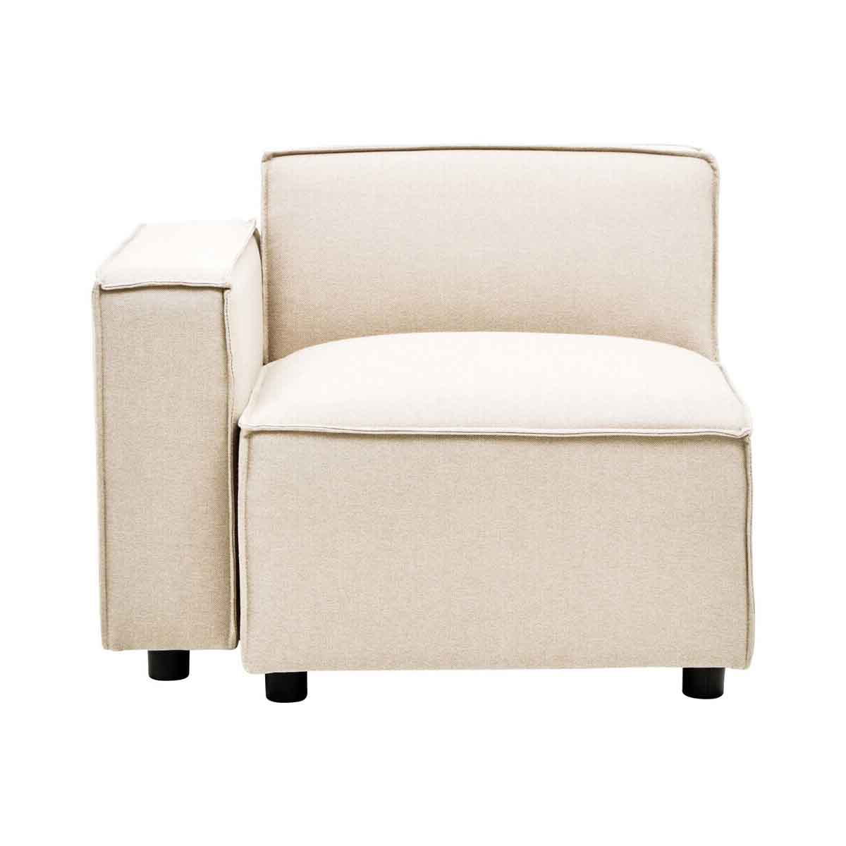 Toulouse Cream Fabric Right Arm Sofa