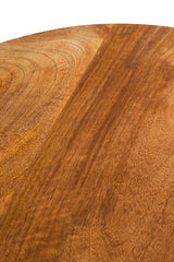 Walsa Natural Mango Wood Carved Ridge Side Table