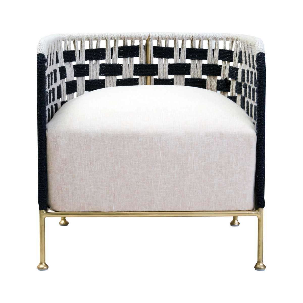 Satna Jute Black And White Design Chair