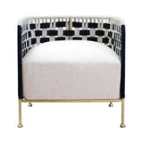 Satna Jute Black And White Design Chair