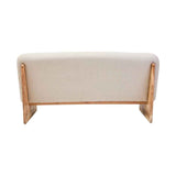 Parova Two Seater Linen Texture Armless Sofa With Wood Base