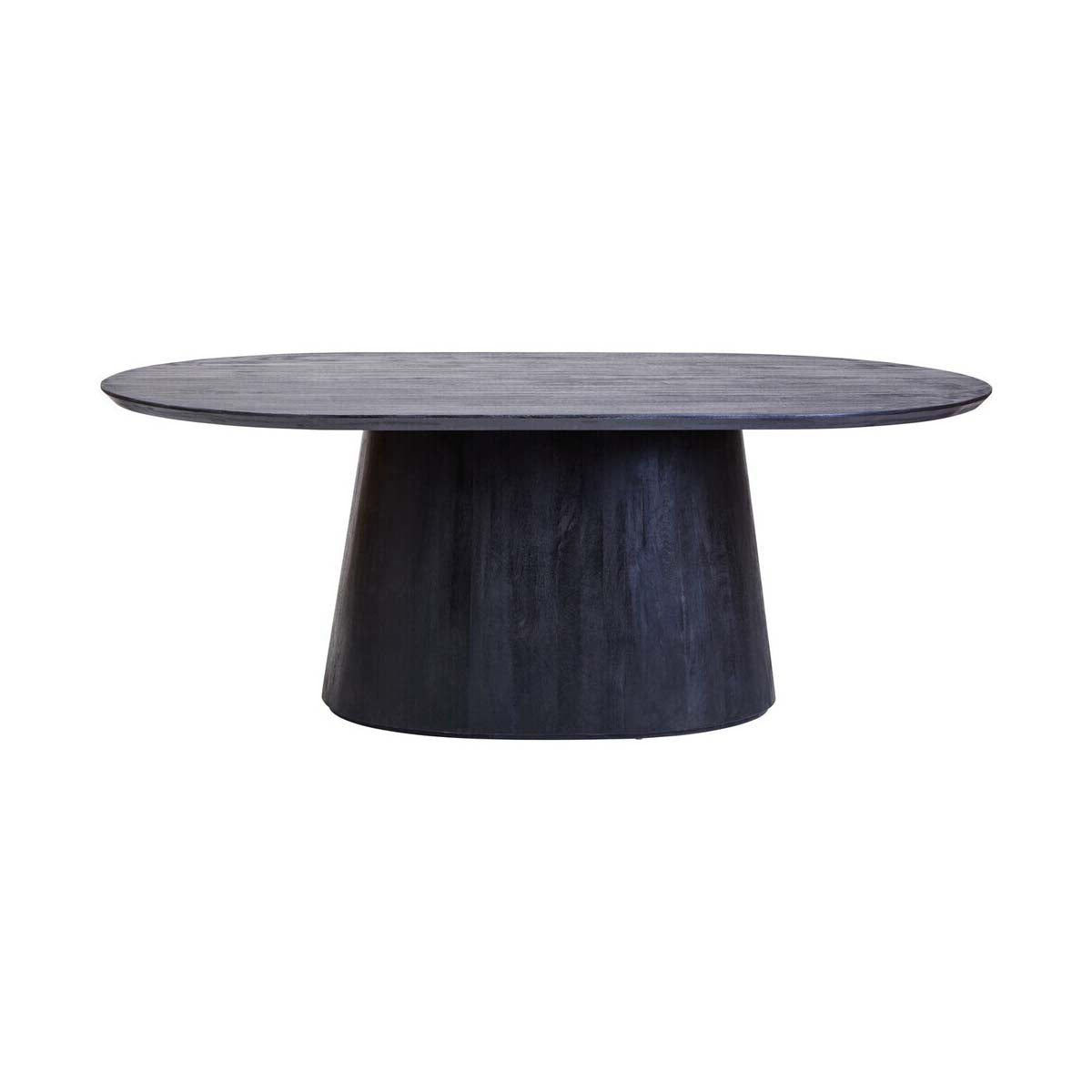 Perdoba Oval Mango Wood Black Finish Dining Table