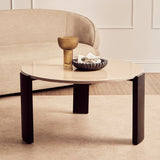 Palermo Round Cream Marble Top Large Coffee Table