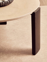 Palermo Round Cream Marble Top Large Coffee Table