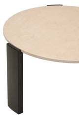 Palermo Round Cream Marble Top Large Coffee Table