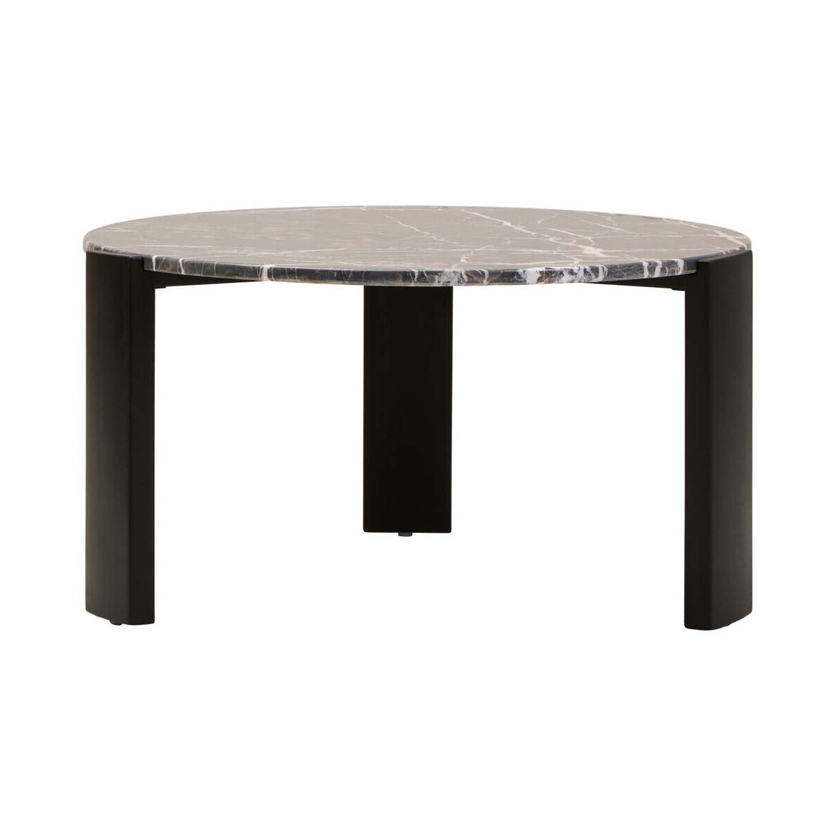 Palermo Round Black Marble Top Large Coffee Table