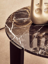 Palermo Round Black Marble Top Large Coffee Table