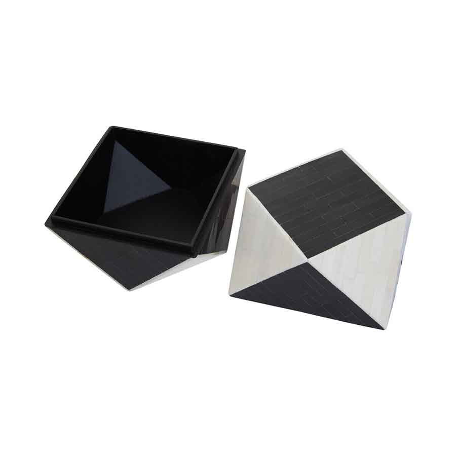 Donato Black and White Large Trinket Box