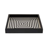 Donato Black And White Finish Square Tray