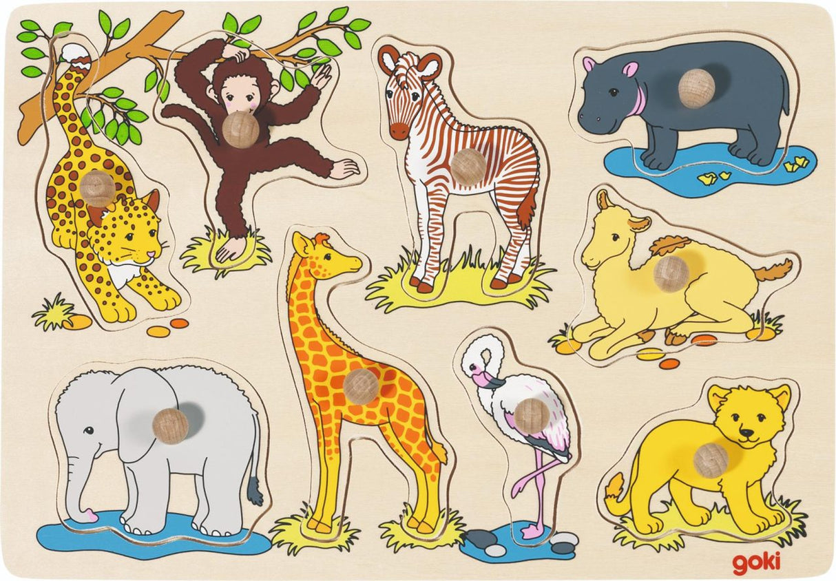 Lift-Out Puzzle - African Baby Animals