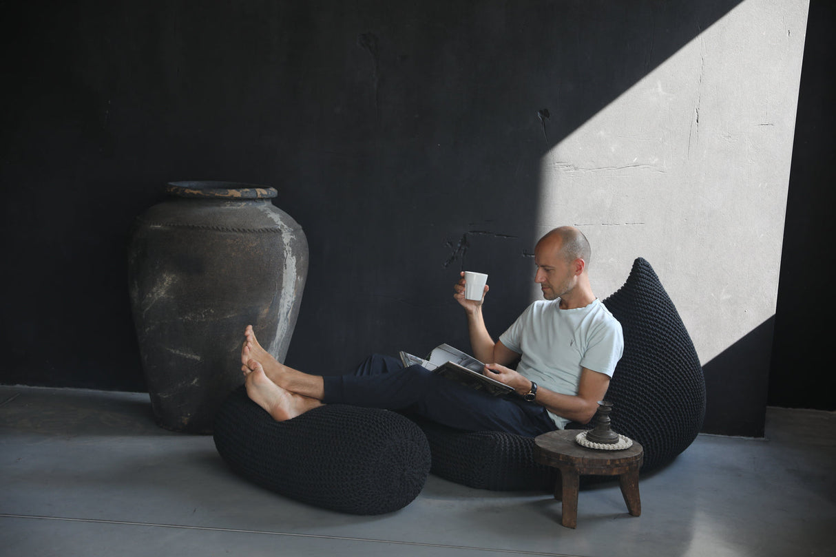 Knitted Bean Bag | CHARCOAL