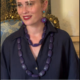 Renata Large Amethyst Resin Bead Choker