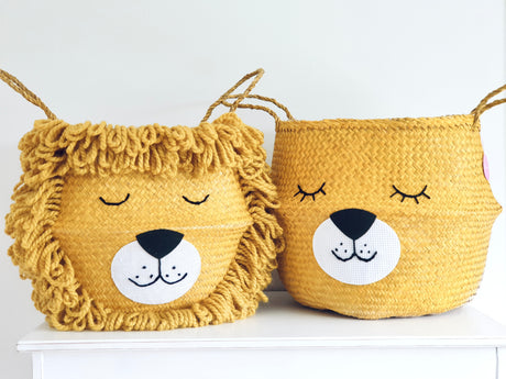 Yellow Lioness Basket - Large