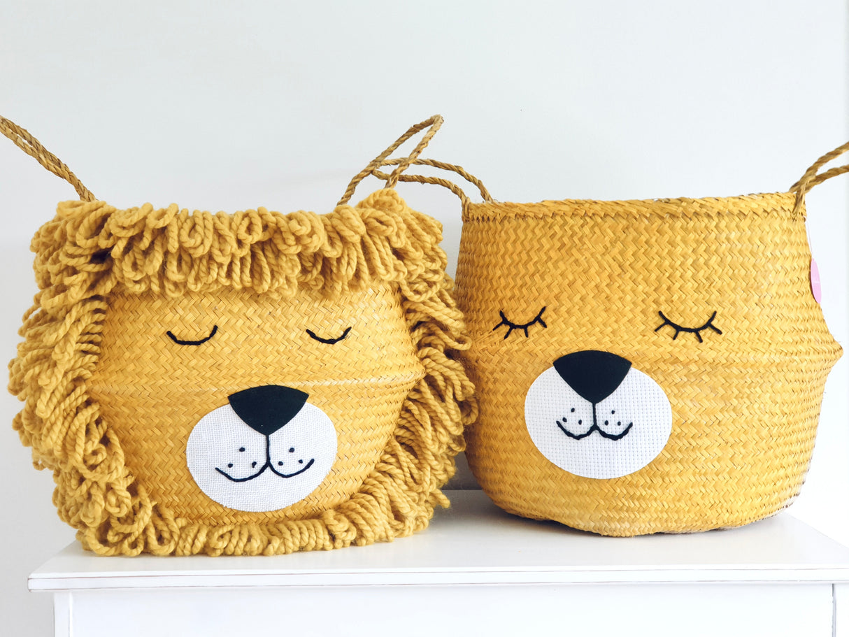 Yellow Lioness Basket - Large