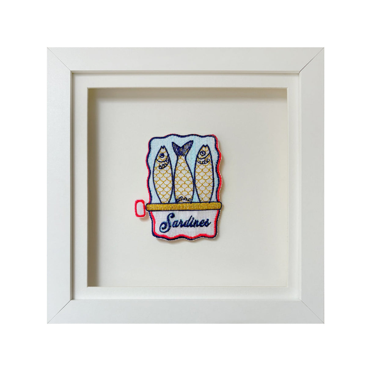 Sardines Embroidered Artwork