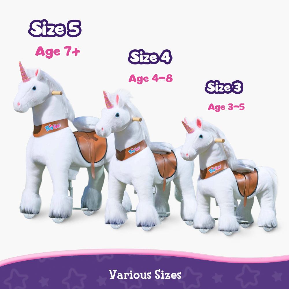 Unicorn Riding Toy Age 4-8 White（UK&EU in Stock）