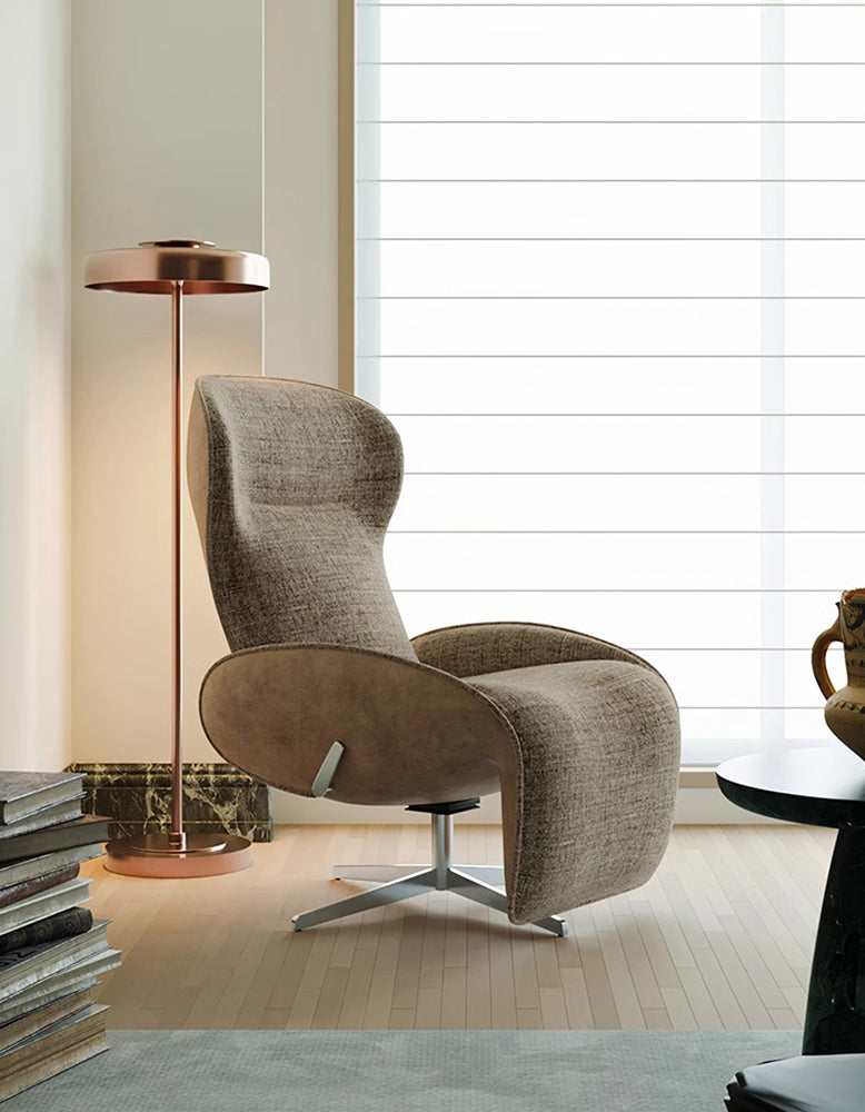 Abt Swivel Lounge Chair With Recliner, Linen