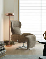 Abt Swivel Lounge Chair With Recliner, Linen