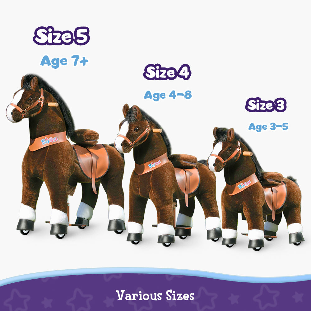 Ride-on Horse Toy Age 3-5 Chocolate（UK&EU in Stock）