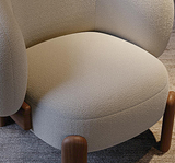 Thelonious Boucle Armchair, White Armchair