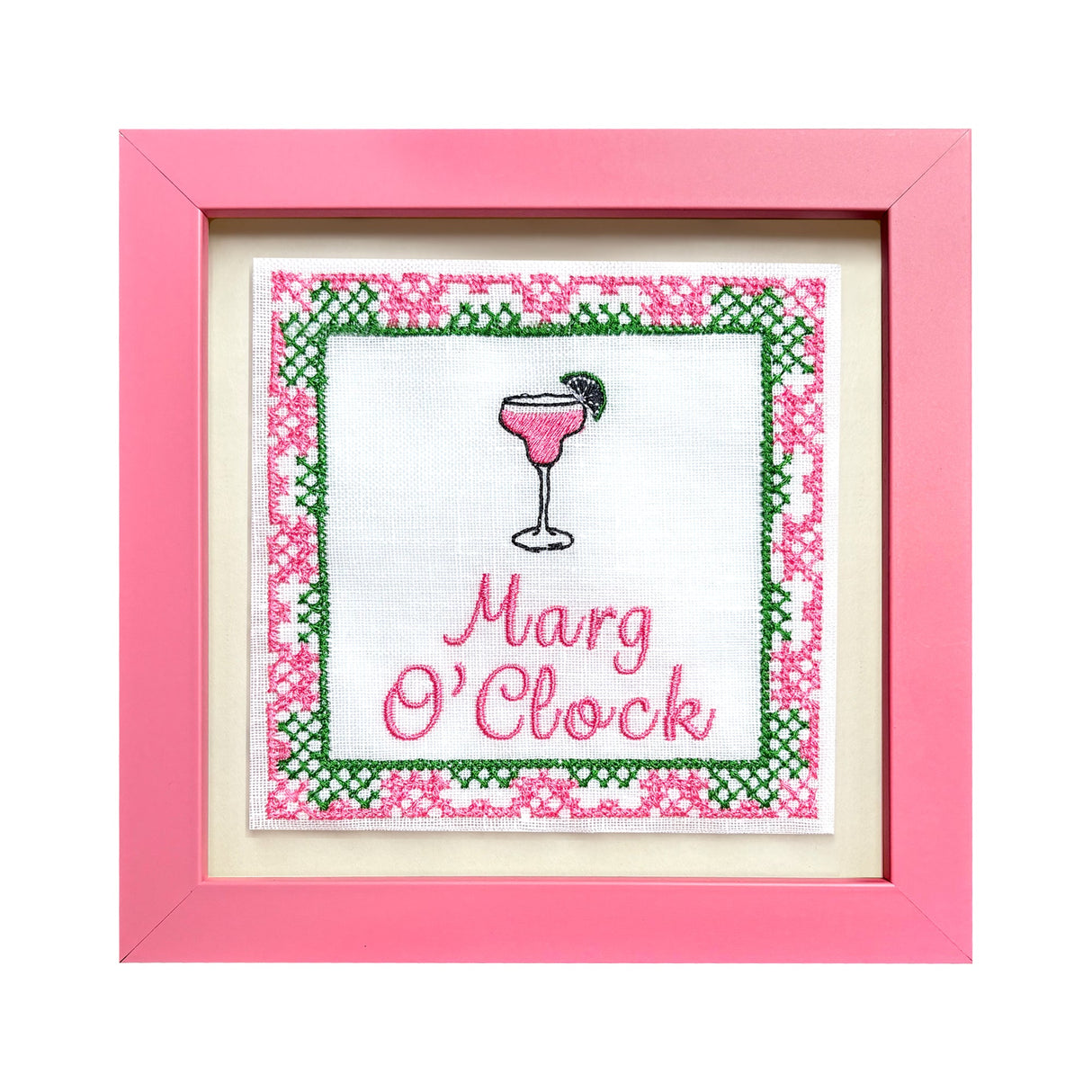 Margs O'Clock Embroidered Artwork