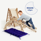 Apollo 5in1 Climbing Set: &Nbsp;Pikler Triangle, Net, Arch, Slide Board, and Cushion for Little Astronauts
