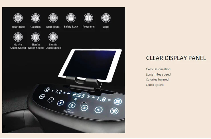 Fuji BeHealthy Cushioned, Foldable Treadmill for Home