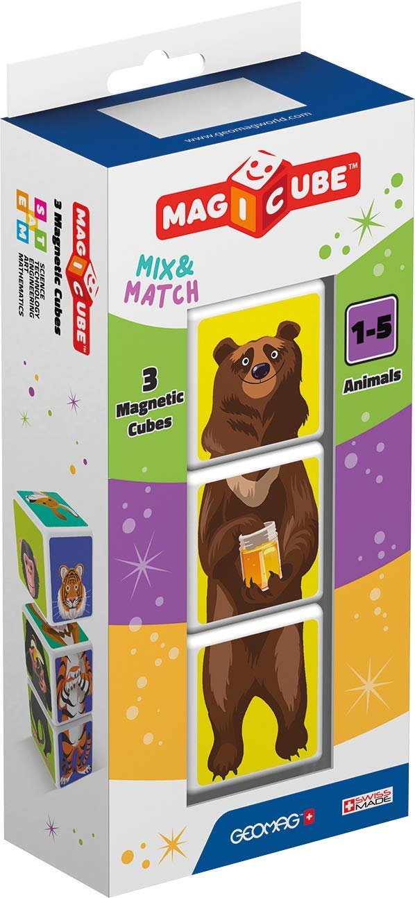 Geomag Magicube Mix & Match Animals 3 Cubes