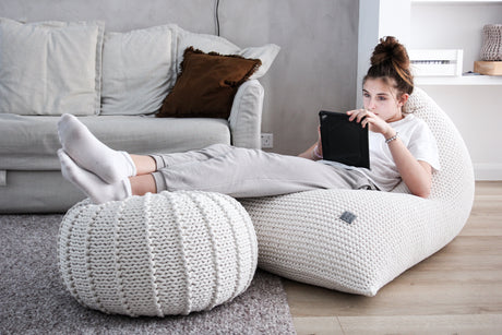 Knitted Bean Bag | IVORY