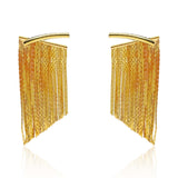 Gold Plated Two Part Fringe Earrings