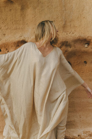 Ibiza Silk Kaftan - Black